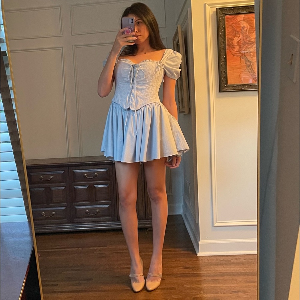 Broderie Anglaise Corset Bodice Minidress size L by House of CB